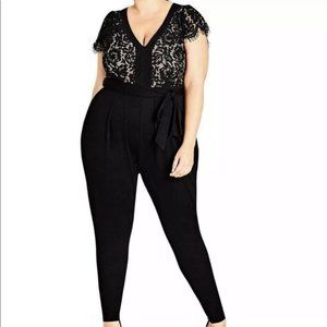 NWT City Chic Lace Bodice Stretch Jumpsuit
